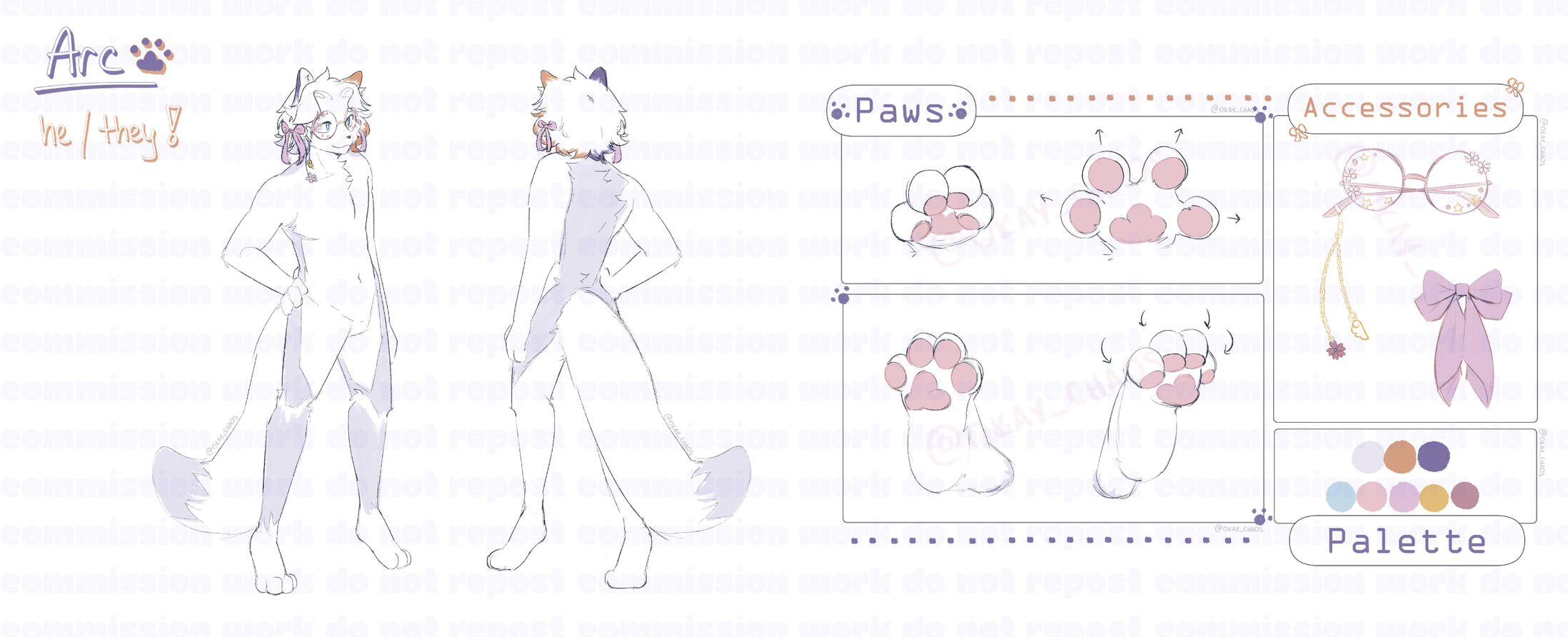 this is my friend's fursona :) ~character sheet